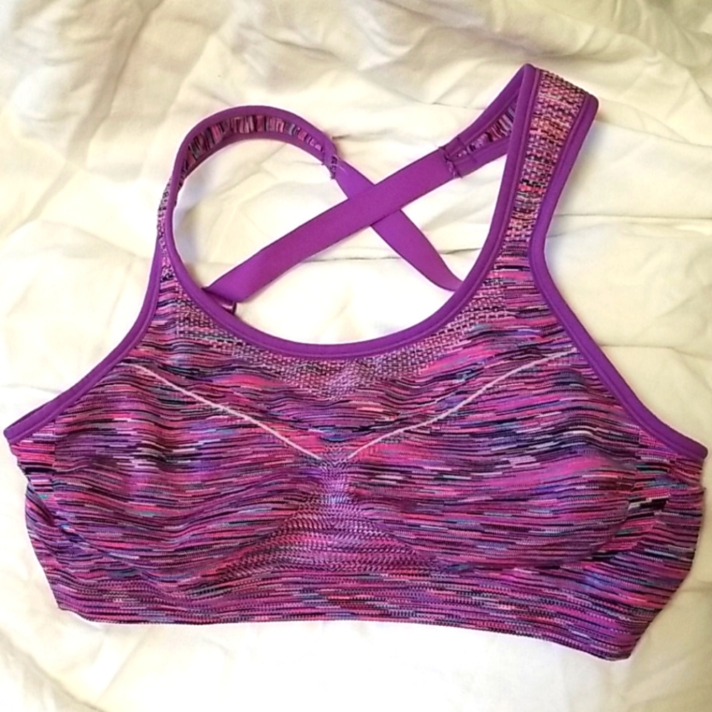 Purple sports bra
